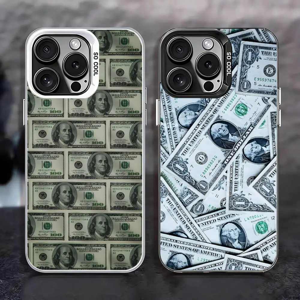 

Phone Case Color Silver Case for iPhone 17 16 16e 15 14 13 12 11 Pro Max Plus Matte Shockproof Cover P-US Dollar