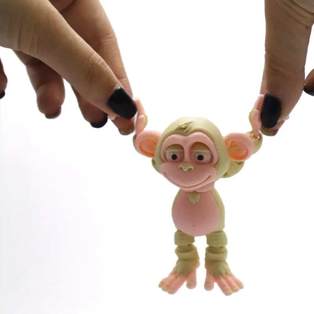 Simulated Orangutan 3D Printed Monkey Animal Joints Poseable Joints 3D Printing Multi-color Monkey Flexible Rotatable