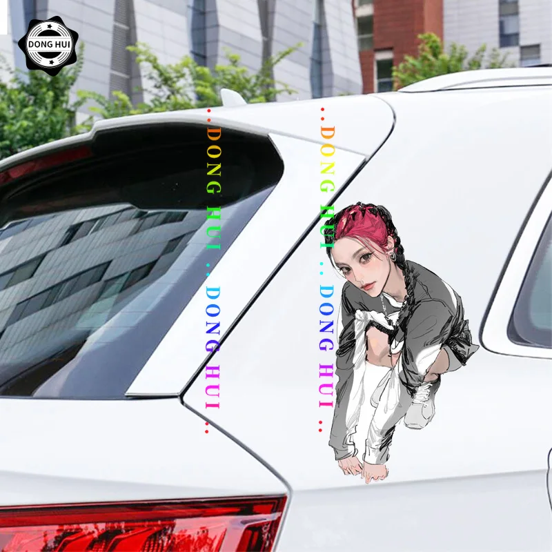 Modern Human Fashion Girl Sticker Sexy Anime Girl Car Stickers Refrigerator Motorcycle Off Road Decorative Waterproof