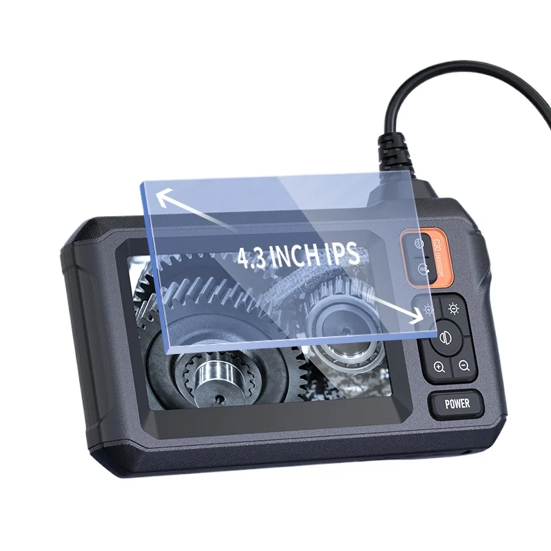 

Inspection Camera AV Rigid Endoscope 4.3Inch Color Screen 8.5mm Dual Lens 1m Cars Maintain Industrial Borescope