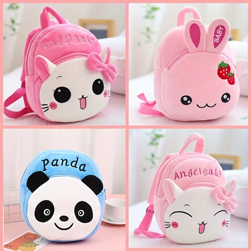 

Children's Cartoon Backpack Casual Cute Plush Animal Style Shoulder Bag Change Bag Holiday Gift Kids Cute Backpack