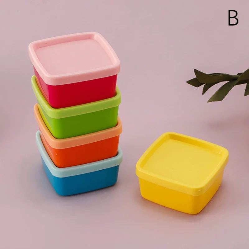 5Pcs Mini Squeeze Bottle Lunch Box Condiment Bottle Ketchup Salad Dressing Condiment Food Home Container  Kitchen Acceesories