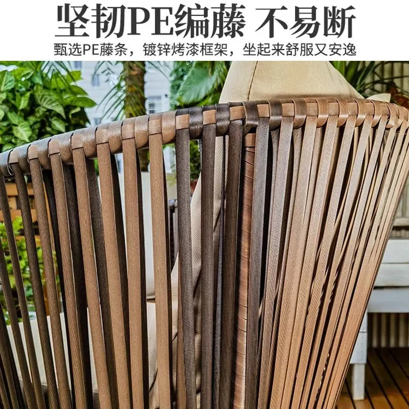 أثاث صغير الحجم، غرفة المعيشة، طاولة شرفة وغرفة النوم وطاولة القهوة، مدعومة بالروطان للاستمتاع بالشاي تيم #1