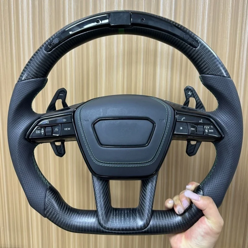 

Пользовательское обновление для Audi RS/S Series Универсальный A3 A4 B9 A5 A7 A8 RS3 RS4 RS5 S3 S4 S5 Q3 Q5 Q7 Светодиодный руль из углеродного волокна
