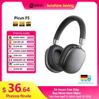 Picun F5 ANC Wireless Bluetooth 5.3 Headphones Hi-Res Audio Over Ear Headset 25dB Adaptive Noise Cancellation Earphones 50H
