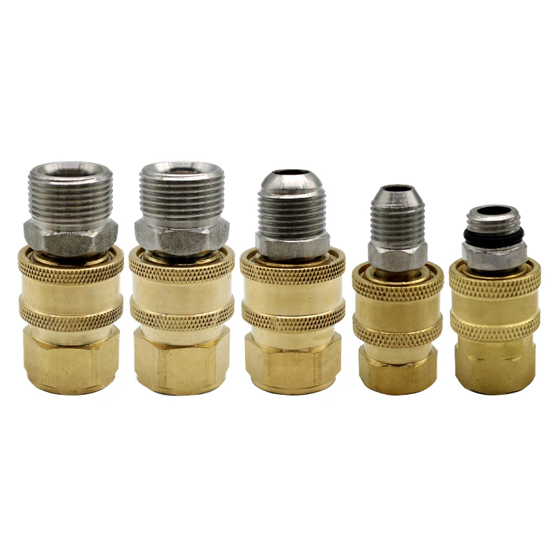 High Pressure Washer Brass Connector Washing Adapter 1/4\