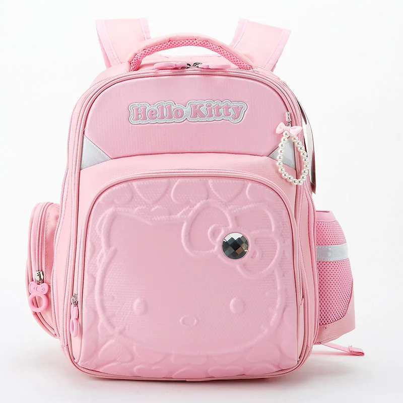 

Miniso Hello Kitty Girl School Bag Pupil Grade1-3 Burden Relief Schoolbag Children Spine Guard Backpack Student Health Kids Gift