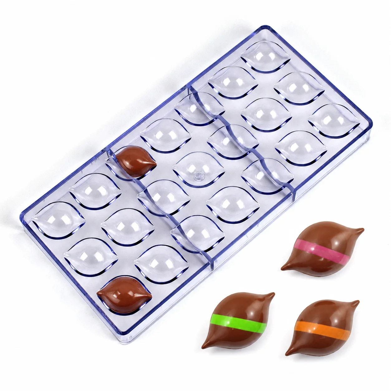 1Pc Polycarbonate Lemon Shape Chocolate Mold, Beginner Friendly Candy Baking Tool