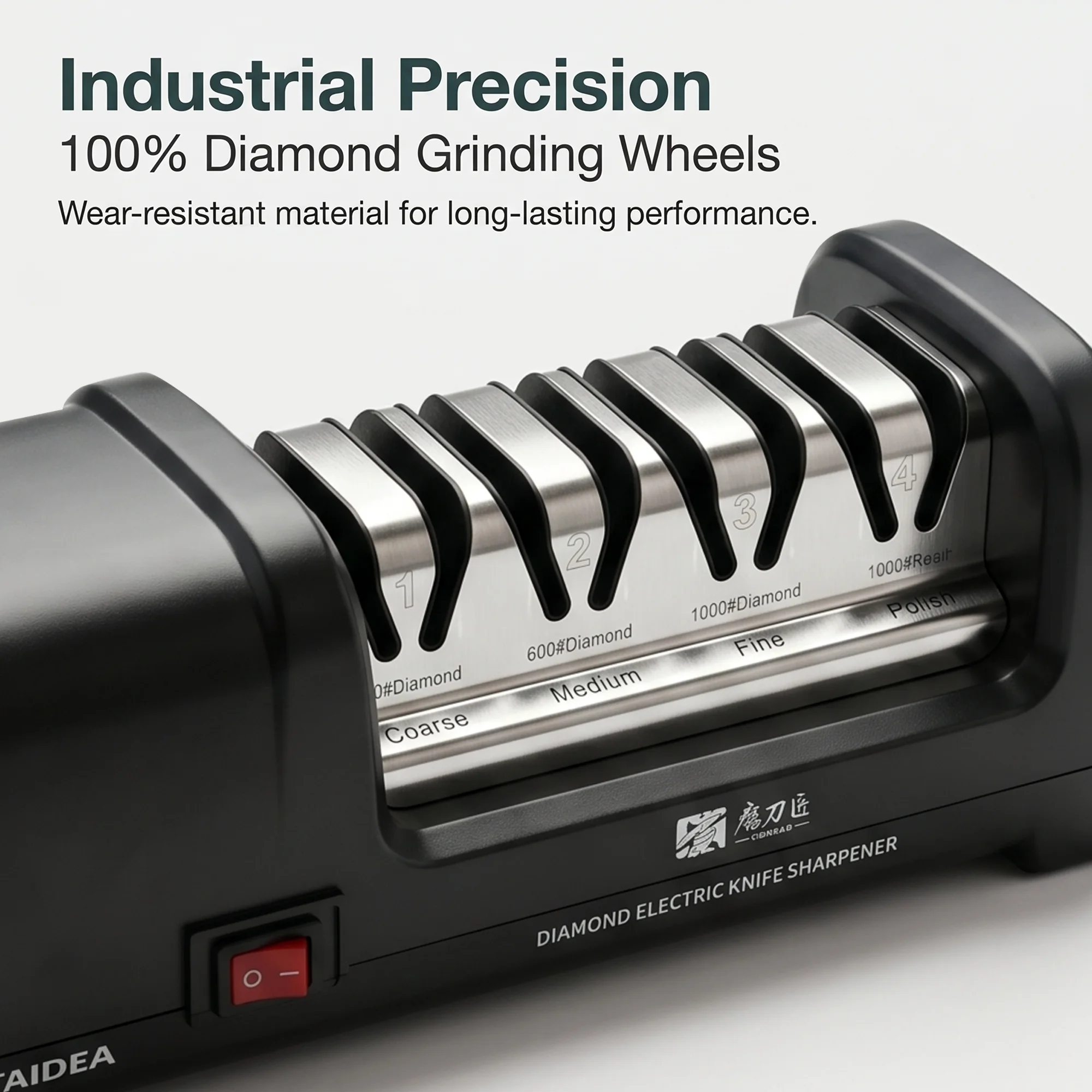 TG2102 4-Stage Electric Knife Sharpener – 20° Edge for Kitchen Knives, Sharpening & Polishing