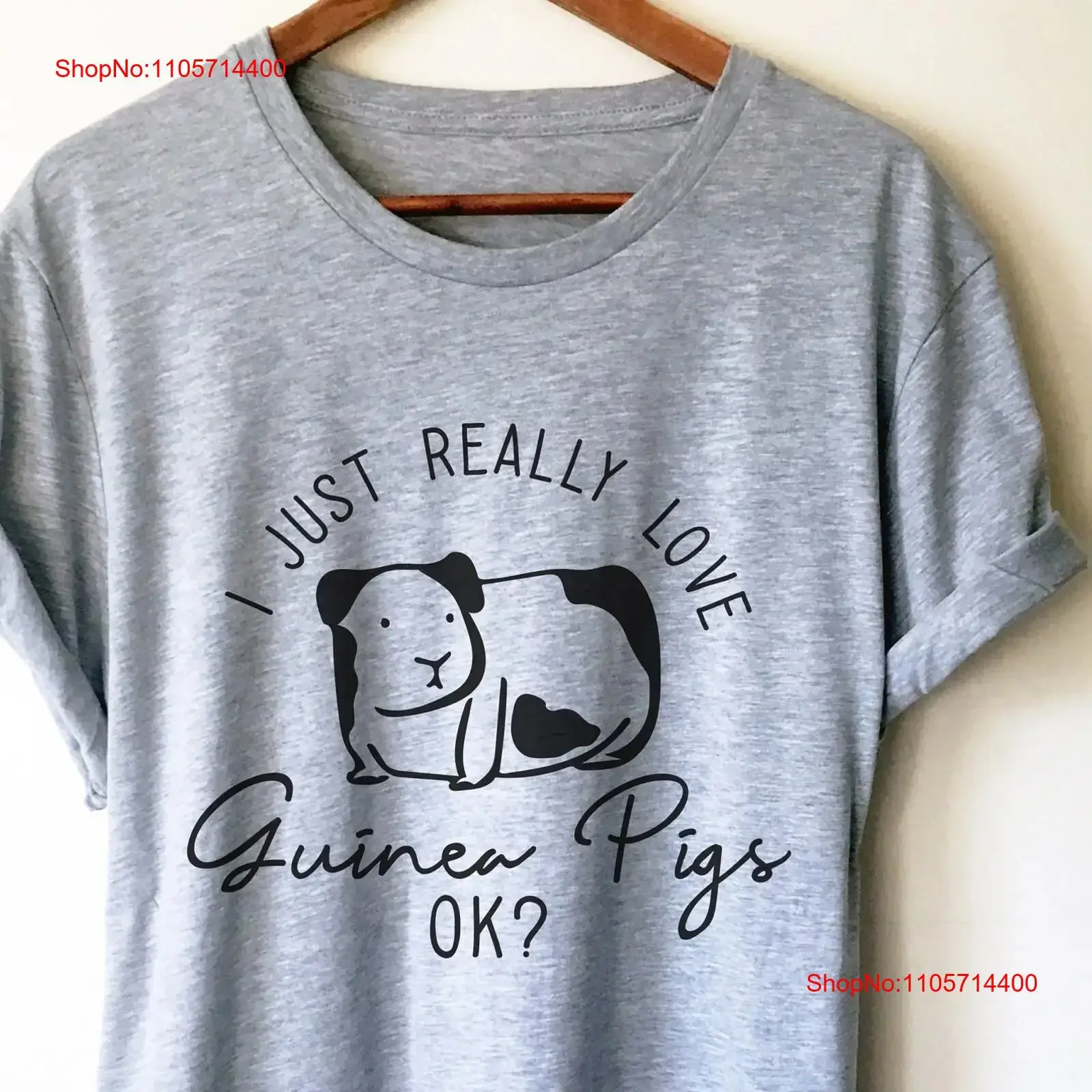 I Just Really Love Guinea Pigs Ok T Shirt Pig Lover Clothes vintage Washed Breathable streetwear Top For Everyday Wear