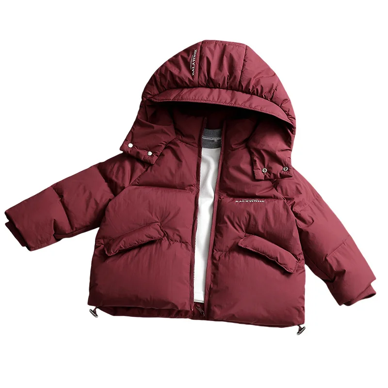 The 2025 new children's down silk jacket is stylish and warm, a Korean version of winter coats for boys and girls