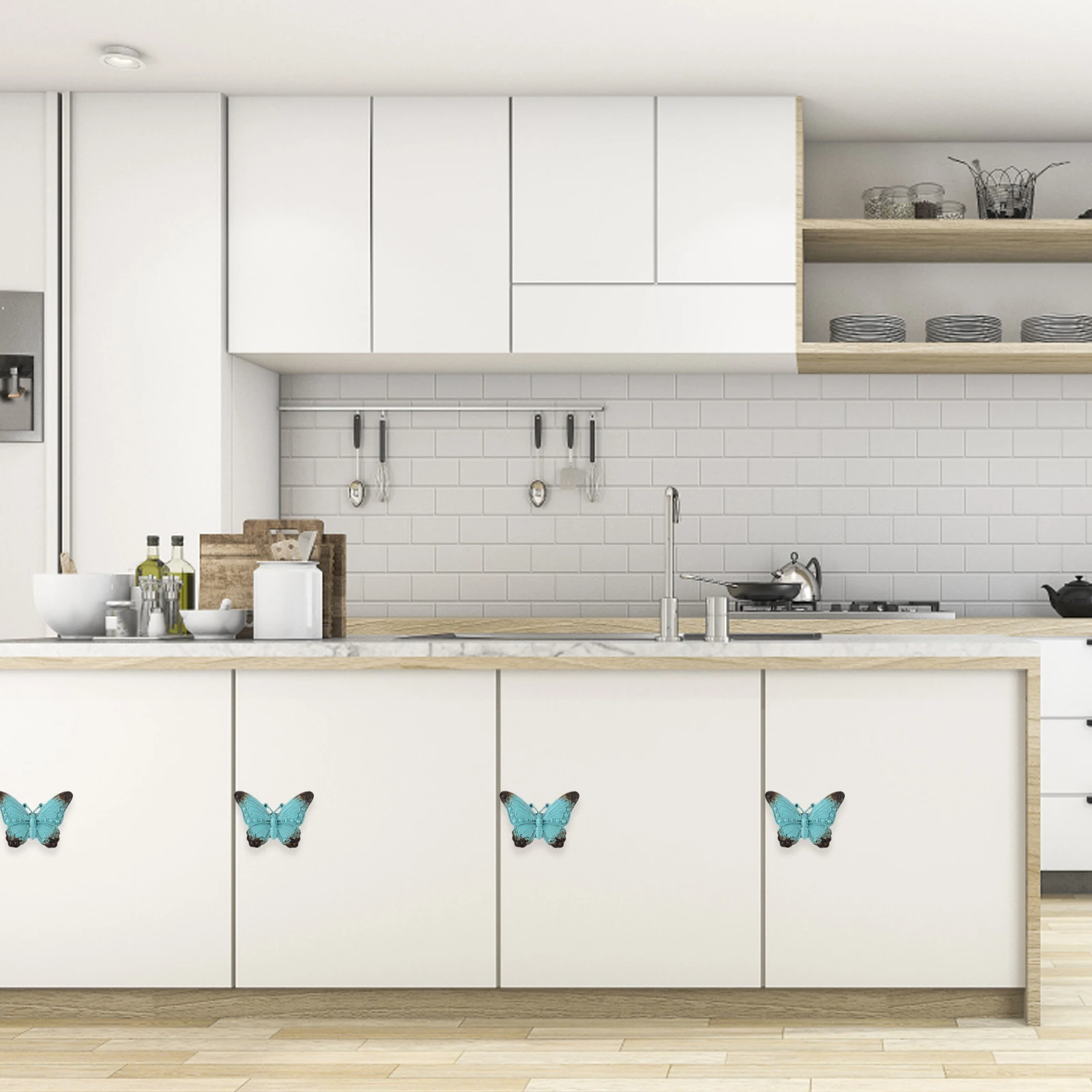 

Butterfly Drawer Pull Zinc Alloy Cabinet H Door Knob Pull Ring Furniture Hardware Durable Easy Install Home Decor