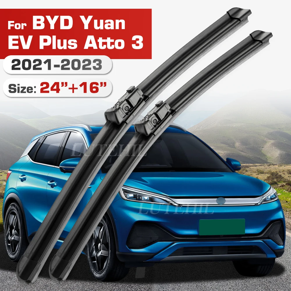 

Стеклоочиститель для BYD Yuan EV Plus Atto 3 2021-2023 2022, передние лобовое стекло, щетка для лобового стекла 24 "+ 16"