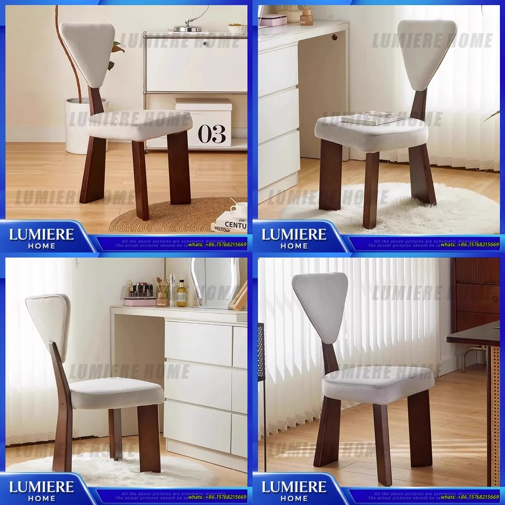 

Комплект из 2 обеденных стульев в стиле середины века, деревянные акцентные стулья в скандинавском стиле для спальни, винтажные стулья с спинкой в стиле фермерского дома