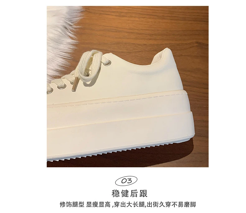Neue schwarze klobige Plateauschuhe für Damen, Schnür-Sneaker aus Kunstleder, höhenvergrößernde Turnschuhe für Teenager-Mädchen, Damenschuhe für alle Jahreszeiten – Detail 9