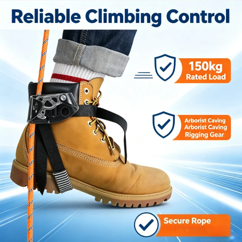Left Right Foot Climbing for Ascender Stainless Steel Bayonet for Tree Rigging Arborist Caving Gear Rope Equipment Parts 150kg