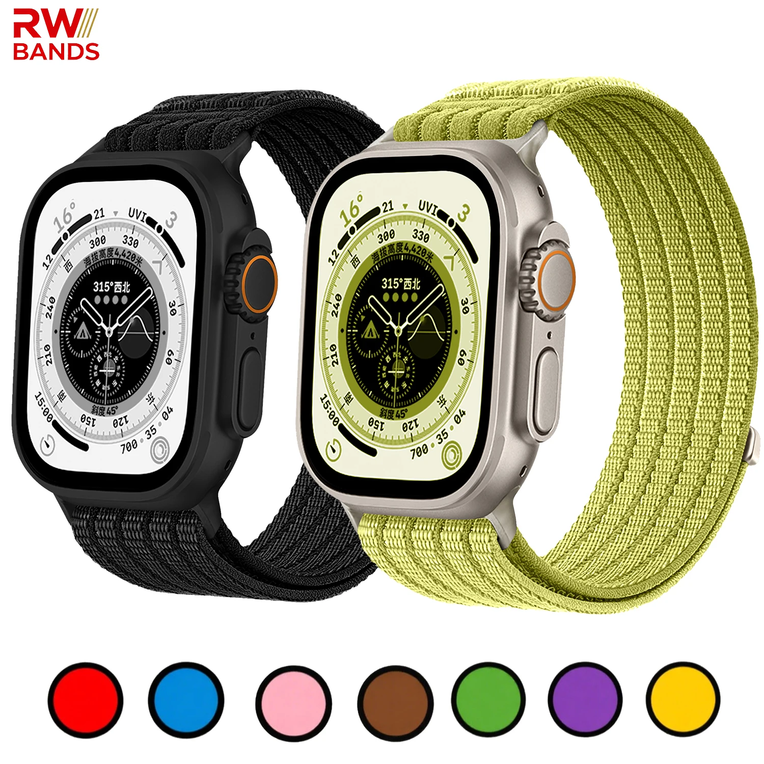 Leichtes Armband für Apple Watch Ultra Band 49mm 11 10 46mm 42mm 9 8 7 45mm 41mm Nylon-Schlaufenarmband iWatch 6 SE 3 44/40mm Gürtel