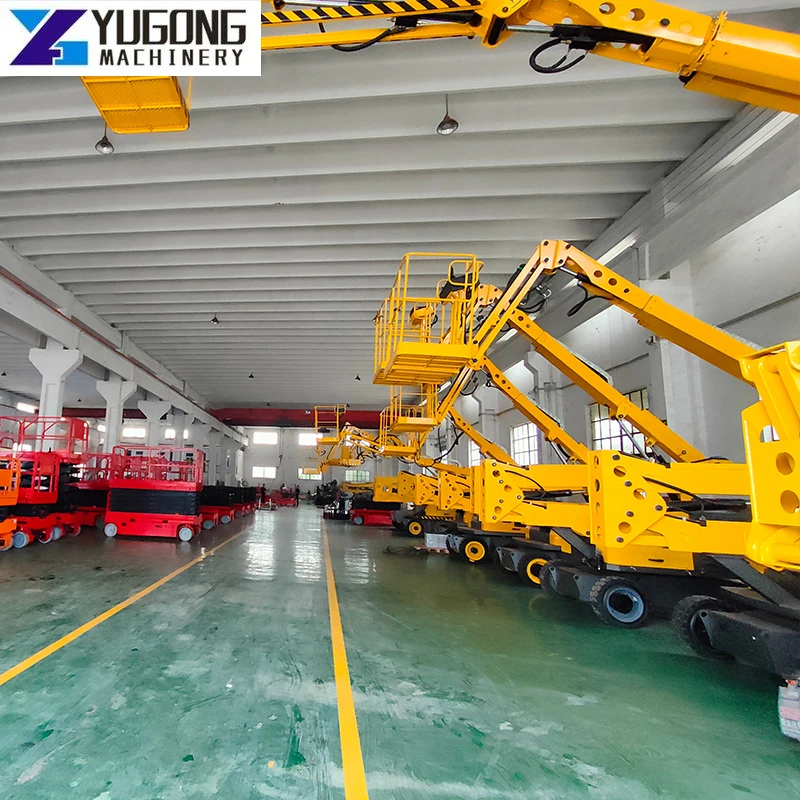 YG Factory Lift Platform Scissor Lifting 26 Meters Articulating Electric Boom Lifts Aerial Work Articulated Boom Lift Platform