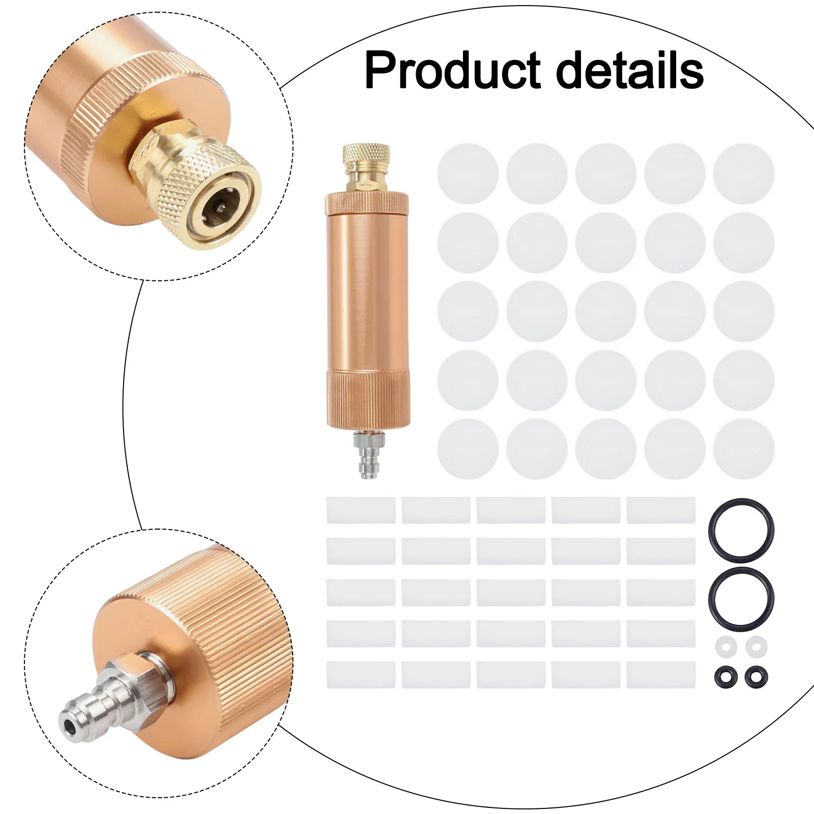 30MPa High Pressure Male female Connector Filter High Pressure Connect Oil Water Separator Oil-Water Separator 4500Psi