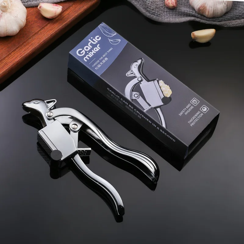 

Creative Squirrel Garlic Press Hand Garlic Masher Zinc Alloy Garlic Clip Stainless Steel Manual Garlic Masher Kitchen Tools