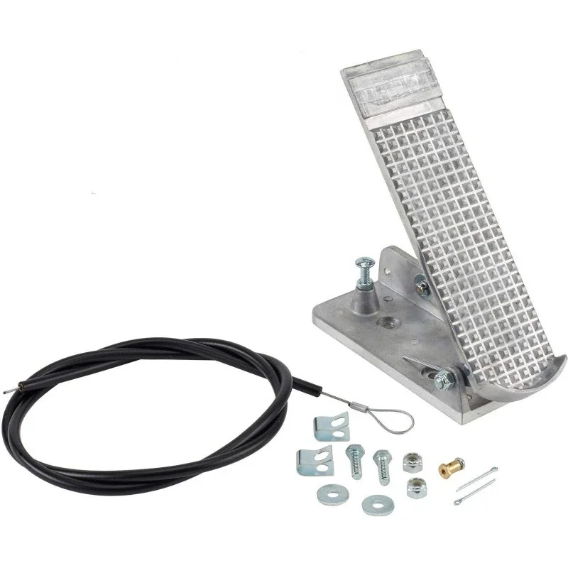 Cast aluminum accelerator pedal assembly, including heavy duty cables, mounting hardware, and textured pedals