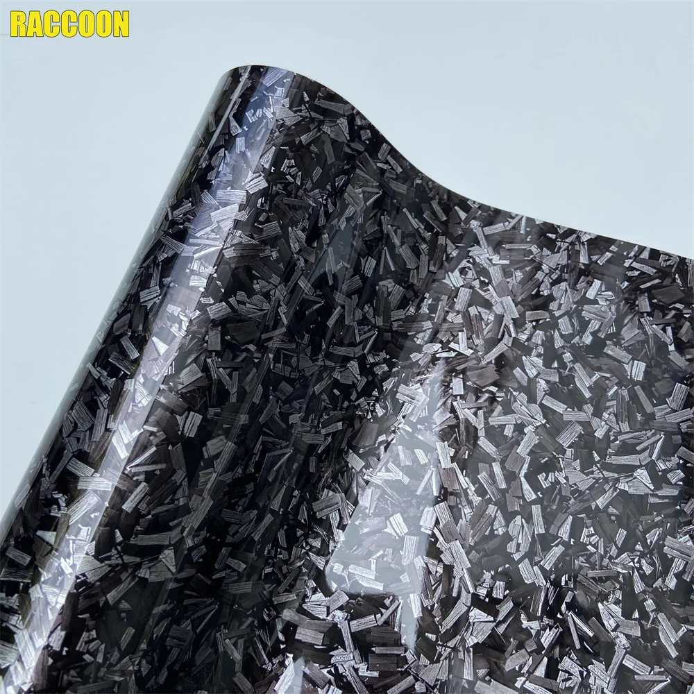 Glossy Silver Forged Carbon Vinyl Car Wrapping Foil Film Wrap Decal Motorcycle Stickers