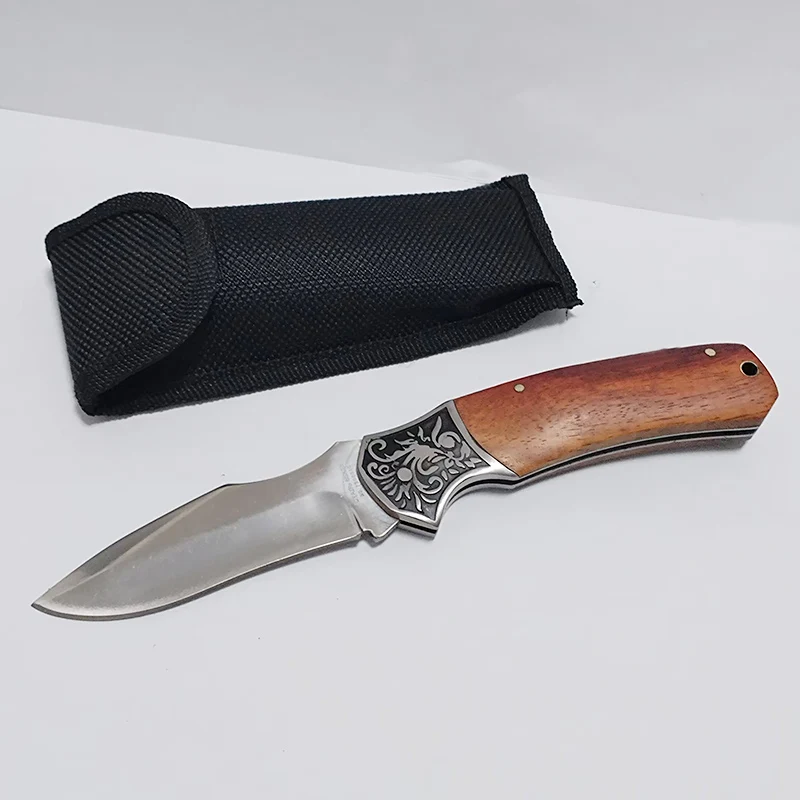 Pocket Knife Free shipping 5Cr13 steel blade wood Handle Kitchen Tools Outdoor Camping DEC Tools