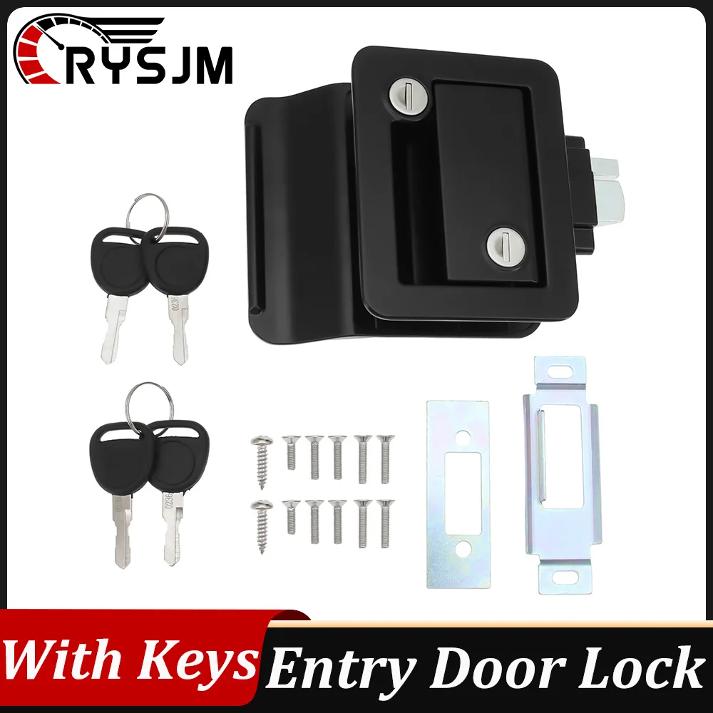 

* RV Trailer Camper Entry Door Lock RV Door Lock Replacement Deadbolt Computer Key Door Handle for Travel Trailers with Keys