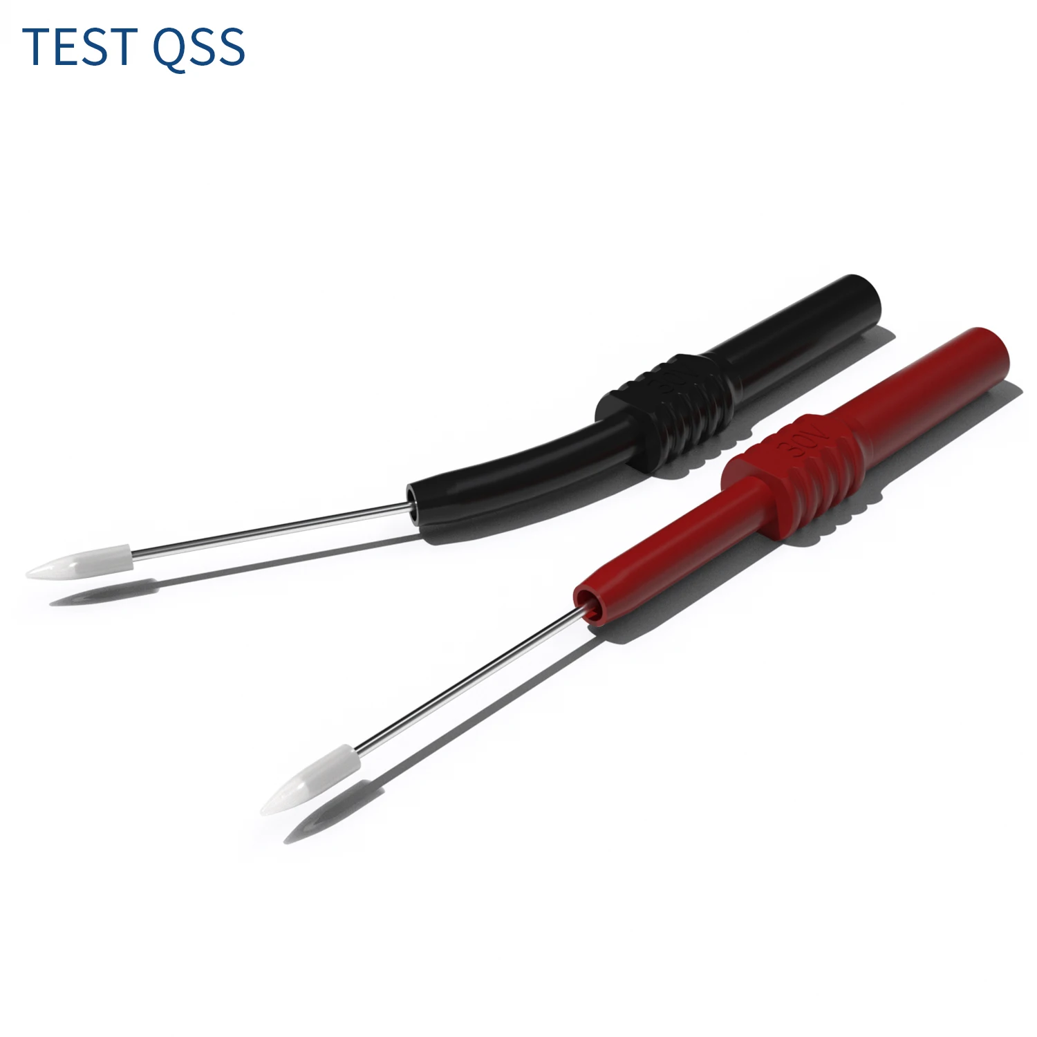 

QSS 2PCS Bendable Flexible Test Probes Tips with 4mm Hole Wire Piercing Needles for Banana Socket Plug