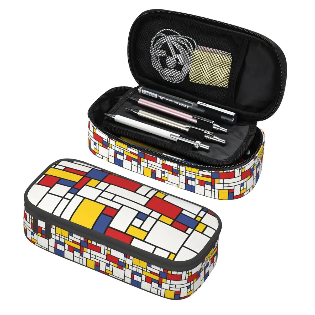

Mondrian Minimalist De Stijl Современные пеналы Держатель для ручек для хранения канцелярских принадлежностей Коробка для ручек Сумка-карандаш для студентов