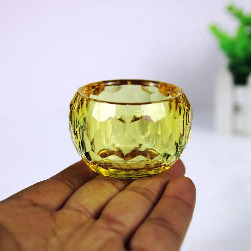 6cm Crystal Glass Bowl Holy Water Cup Buddhist Utensils Home Decoration