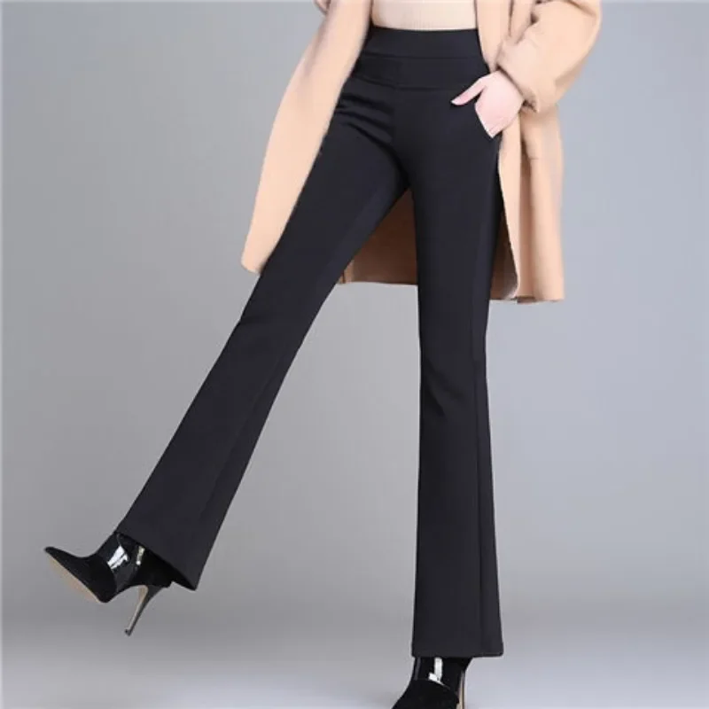 Jesienno-zimowe spodnie damskie Flare Slim Skinny Legginsy damskie Nowość w jednym rozmiarze Harajuku Klasyczny Oryginalny Elastyczny Vintage