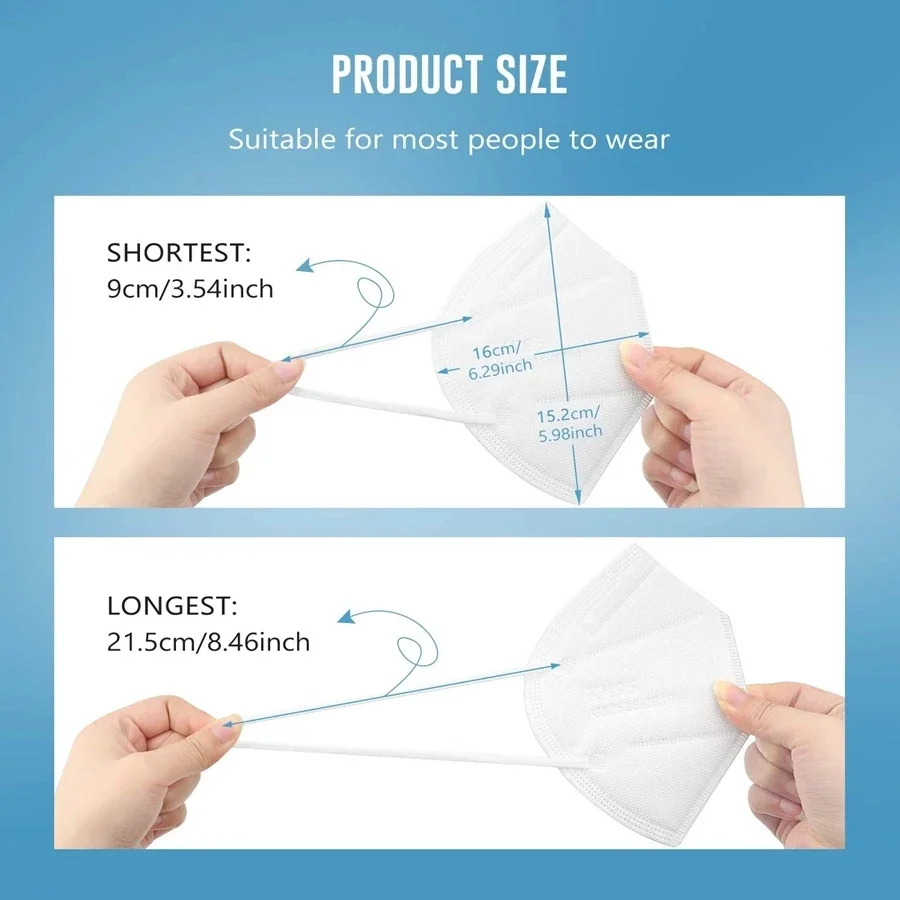 10-200 قطعة mascarillas fpp2 أسود KN95 CE معتمد FFP2 قناع الوجه mascarilla kn95 5 طبقات غير المنسوجة الكبار ffp2 قناع kn95 قابلة لإعادة الاستخدام #2