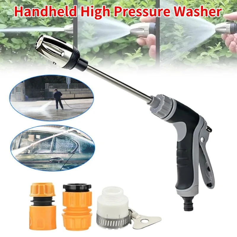 High Pressure Washer, High-Pressure Garden Water Hose Nozzle Sprayer, Garden Water Hose Nozzle Adjustable Fits Any Garden Hose