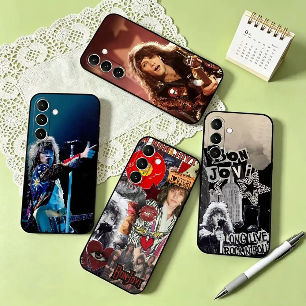 Legal B-Bon J-Jovi Rock Band Capa de telefone de silicone preto macio para Samsung Galaxy A73, A72, A71, A70, A53, A52, A51