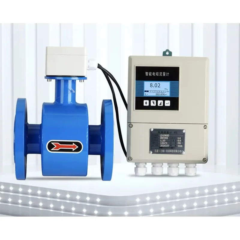 

DN65 tetrafluoroethylene lining electromagnetic flowmeter liquid water pipeline electric digital display + totalizing controller