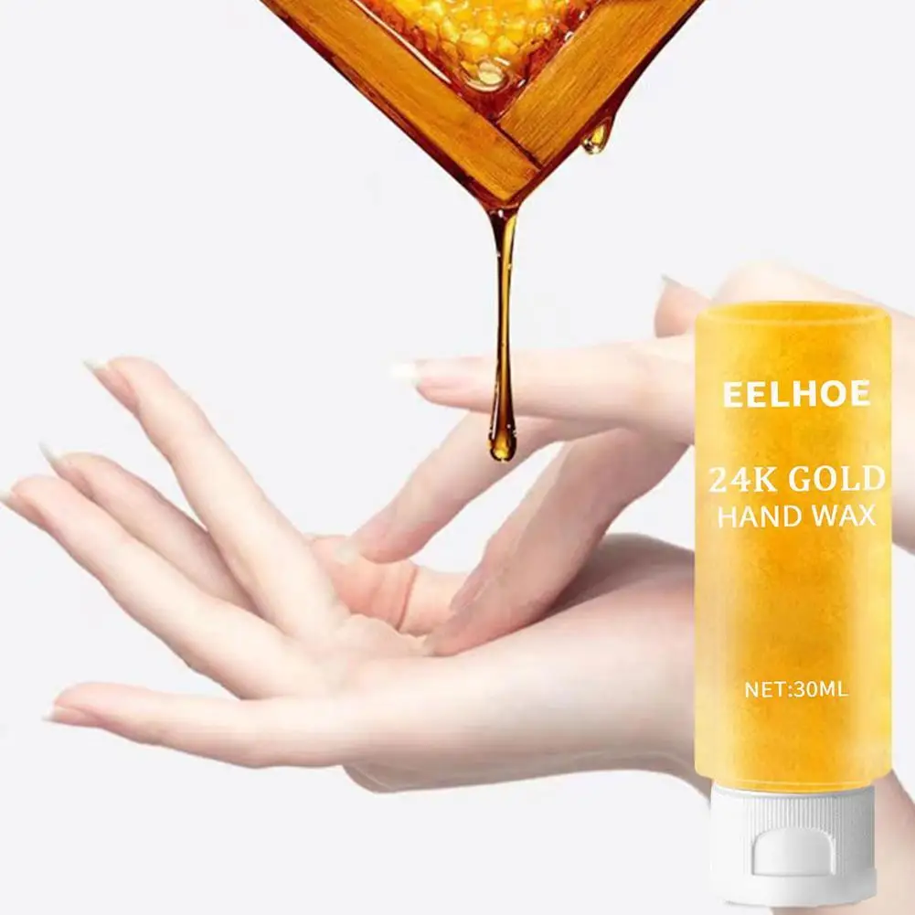 Honigwachs-Handcreme, feuchtigkeitsspendendes Peeling, glattes, straffendes, feuchtigkeitsspendendes Gel, 30 g, für Hände, 24-karätige Gold-Handmaske, zart