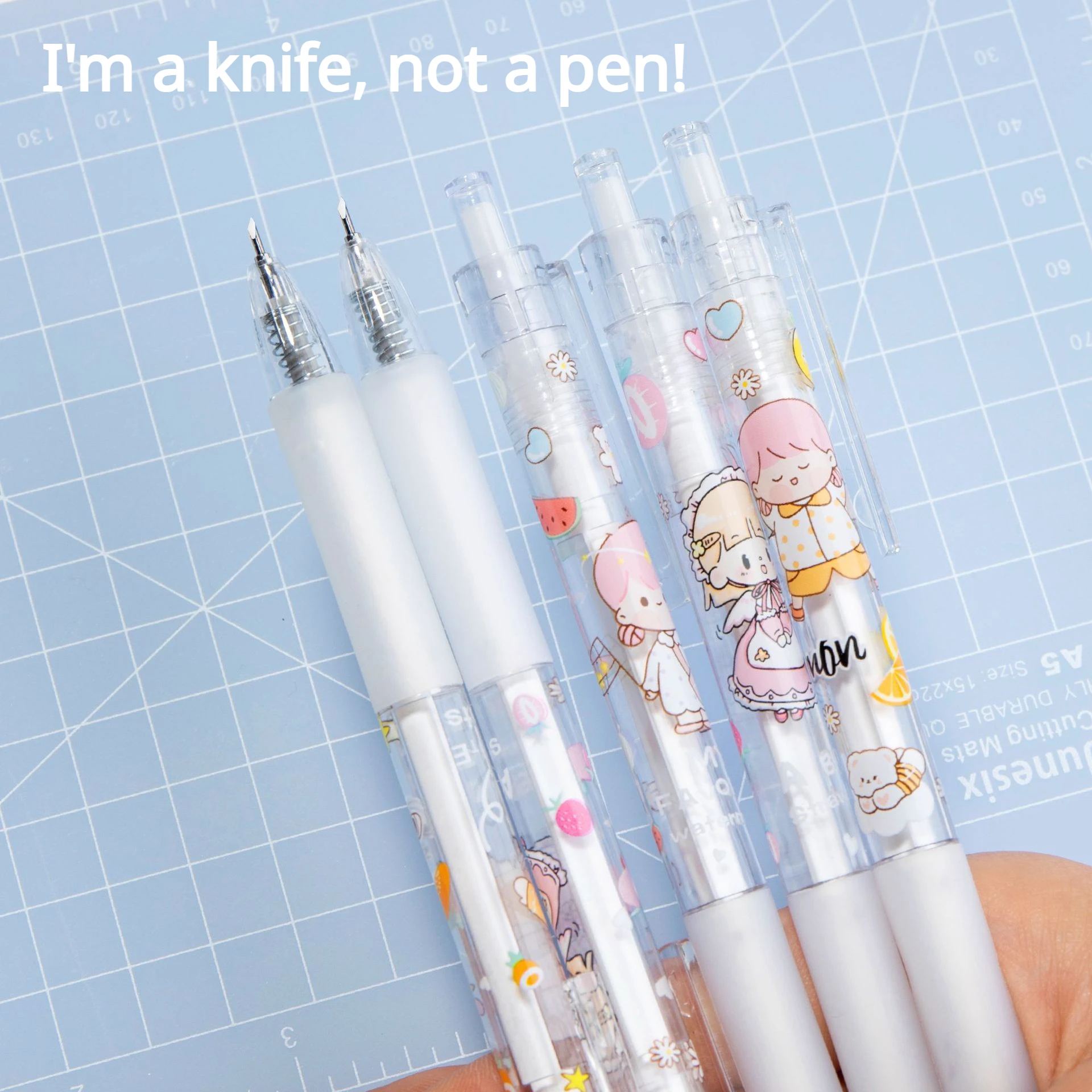 

1 шт. симпатичный мультяшный ученический креативный нож-ручка Kawaii Универсальный канцелярский нож для бумаги для девушек