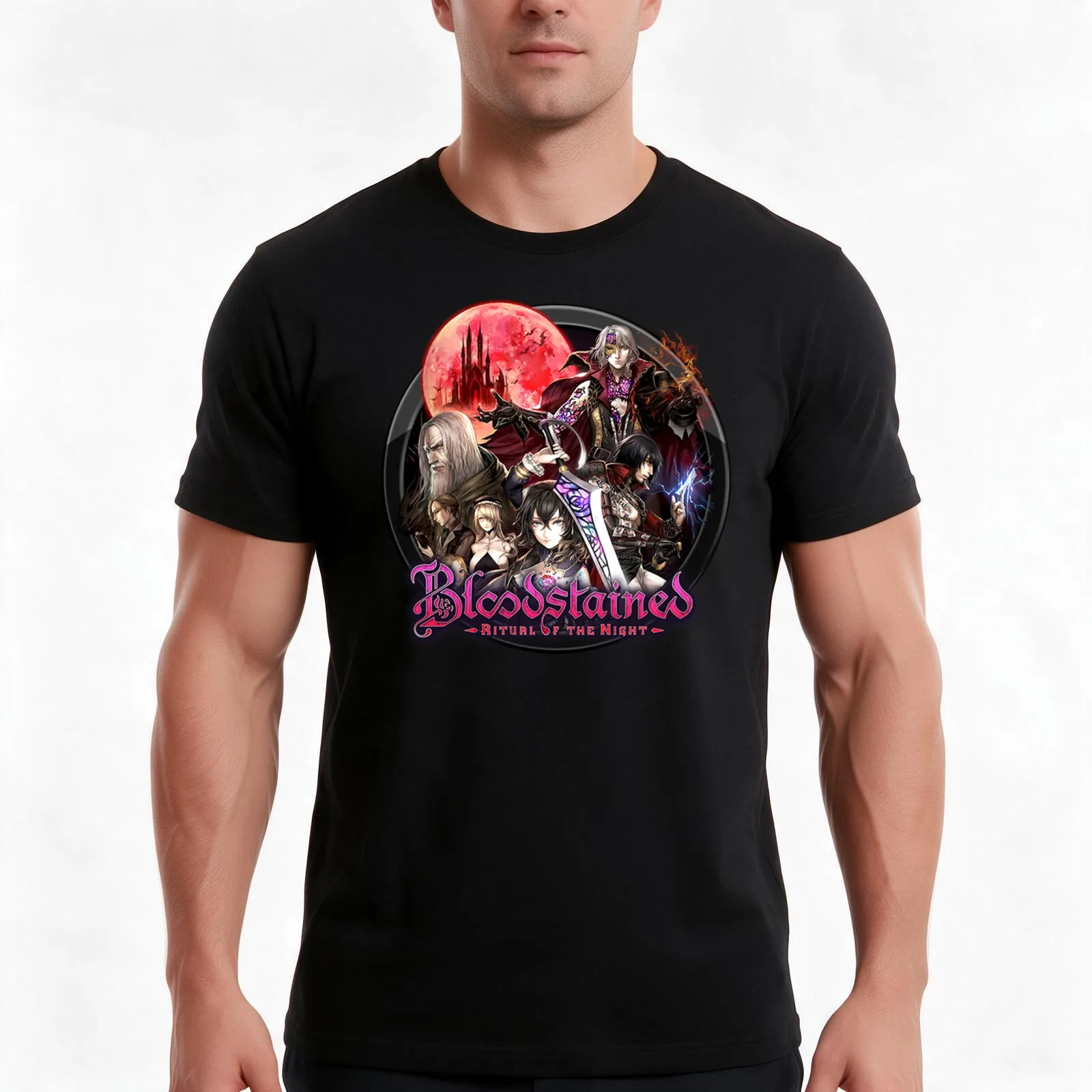 Bloodstained: Ritual of the Night T-Shirt, Summer Casual Cotton Tee, Oversized Streetwear Tops, Vintage Graphic Print