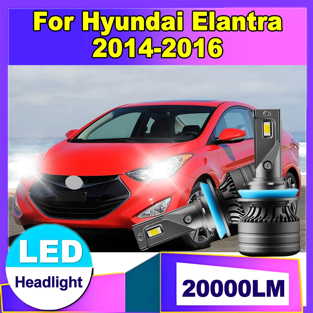 

2PCS 12V 120W High Power White 6000K Super Bright H11 H8 H9 LED Headlight 20000LM CSP Chips For Hyundai Elantra 2014 2015 2016