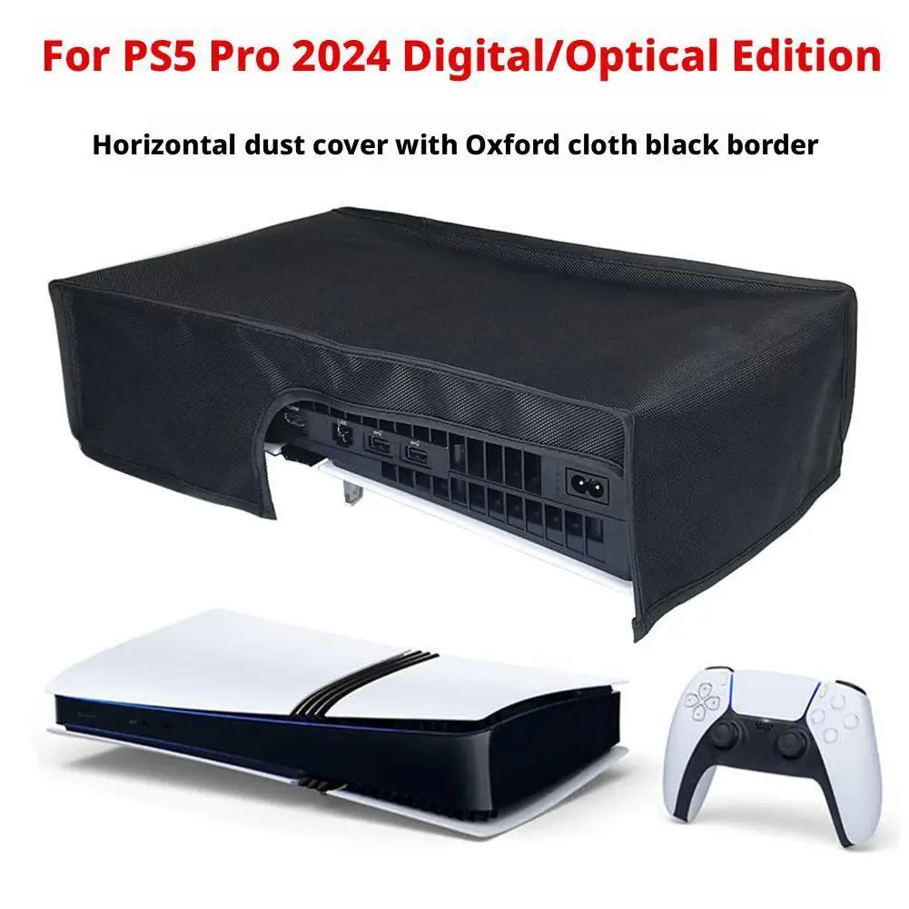 For PS5 Pro Game Console Horizontal Dust Cover Oxford Cloth Waterproof Dustproof Sleeve For PS5 SLIM Digital/Disc Edition