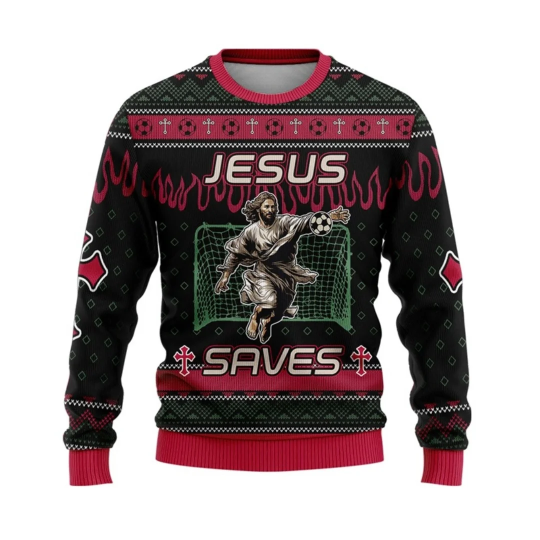 Рождественские толстовки с рисунком Иисуса Санта-Клауса, осенние модные толстовки Y2K, детские толстовки, мужские и женские толстовки