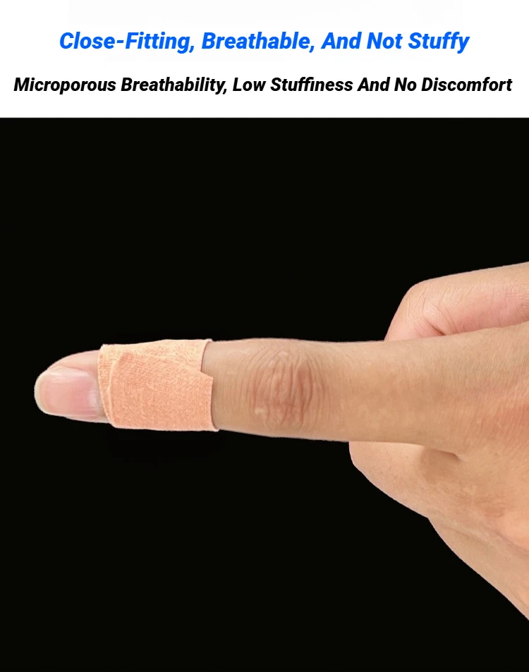 Sport Selbsthaftende Kohäsive Bandage Elastische Unterstützung für Knie Finger Knöchel Handflächen Schultern Hautfarbenes Vlies-Klebeband – Detail 5