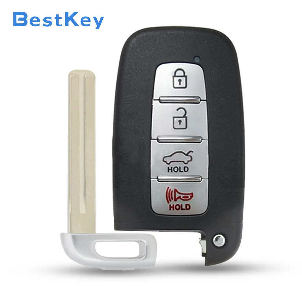 Best Key Fob Assembly | FCC SY5HMFNA04,4 Button,Exact Fit,Tool-Free Install Replacement Case | For Hyundai Kia 2011-2013