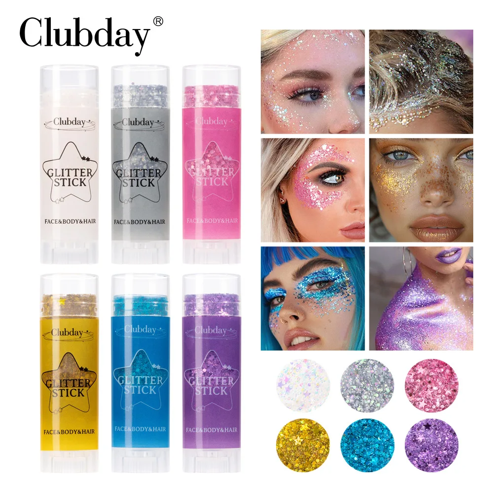 Rolling Star Sequins Glitter Gel Face Body Painting Shine Liquid Pearl Gloss Eye Shadow stick Brighten Stage Makeup Decoration