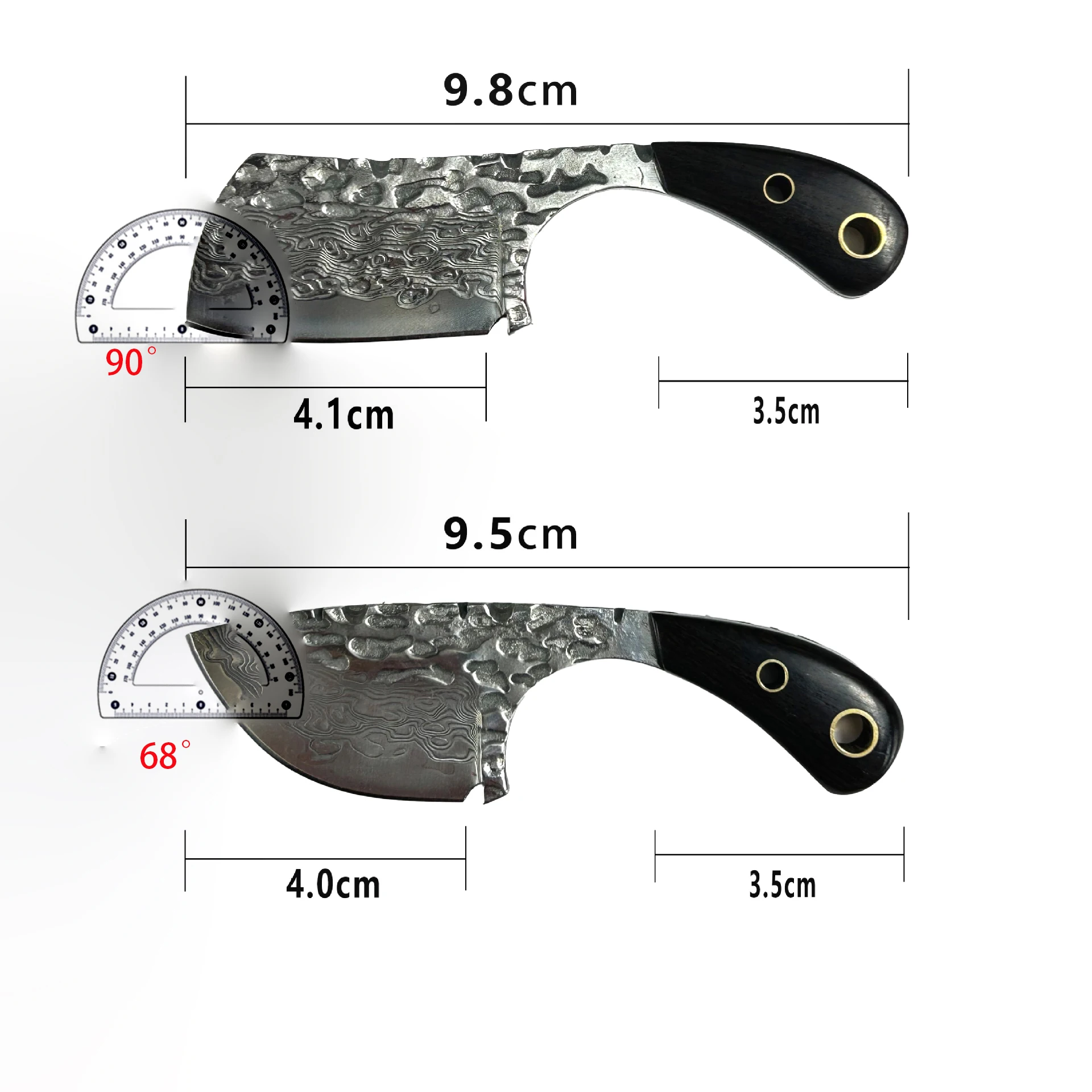 1.6 Inch Mini Knife With Cover Sharp Paring Peeling Fruit Utility Barbecue Cleaver Handmade Longquan Kitchen Knives Ebony Handle