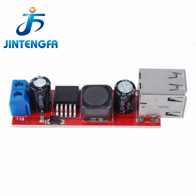 DC 6V-40V To 5V 3A Double USB Charge DC-DC Step-down Converter Module For Vehicle Charger LM2596 Dual USB