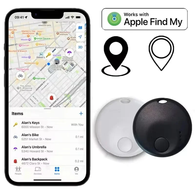 

Mini Smart Anti-lose Tracker For Apple Airtags Replacemen Via Find My Bluetooth GPS Tracker For Luggage Car Kids IOS Key Finder