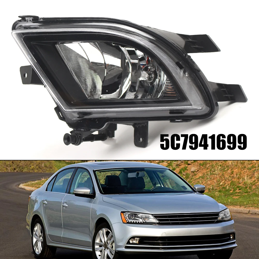 

Автомобильная левая противотуманная фара для Jetta 2015-2018, противотуманная фара переднего бампера с галогенной лампой, сменные автоаксессуары
