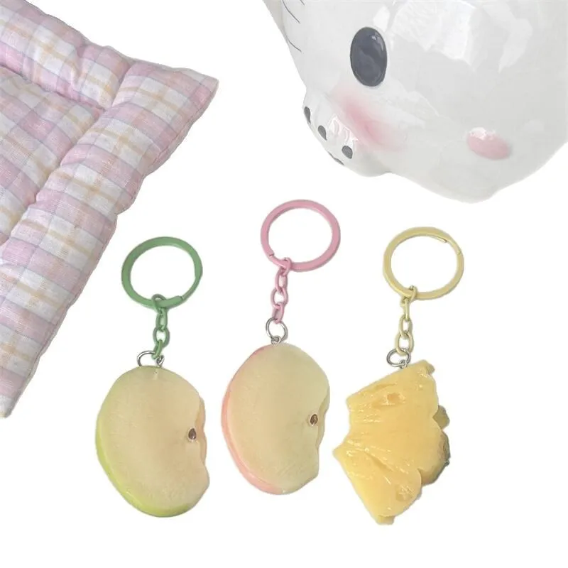 Mini Fruit Slice Keychain, Cute and Funny Pendant Key Ring, Ideal for Daily Casual Bag Decorative Accessory